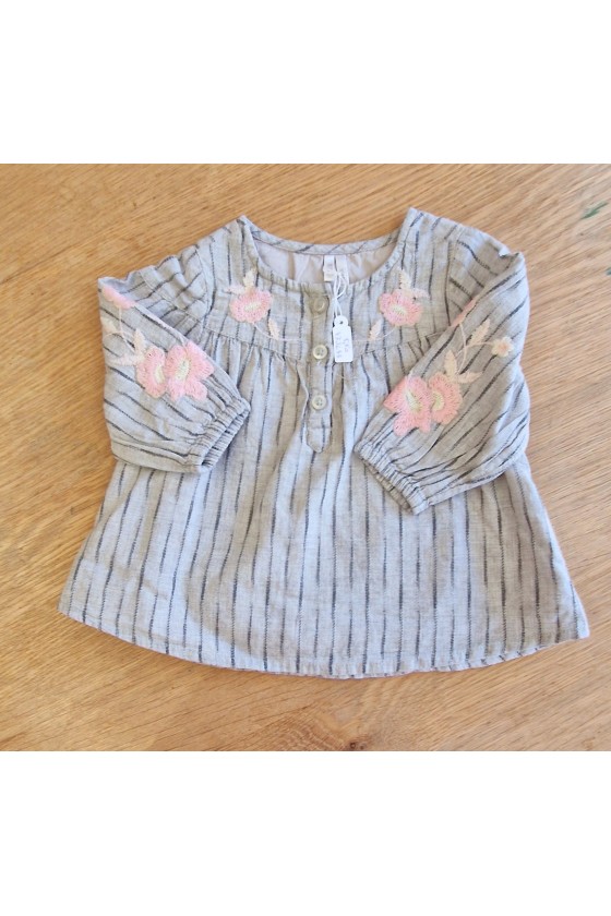 Robe longue manche